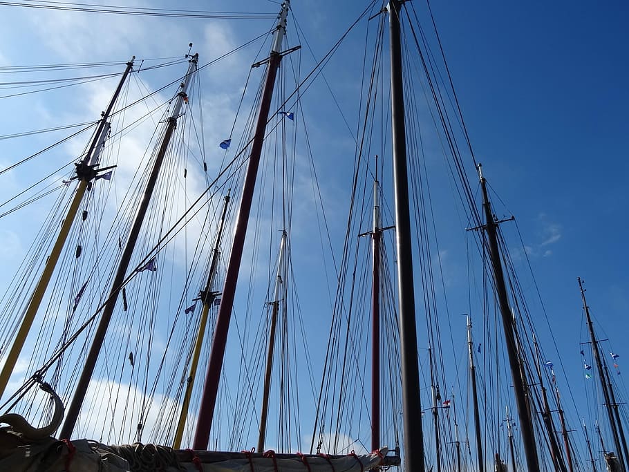 Ships, Mast, sky, sailing ship, nautical vessel, transportation HD wallpaper