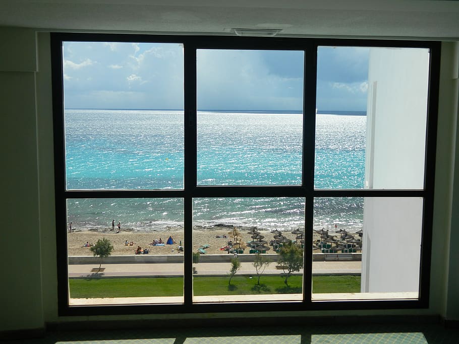 window, within, picture frame, travel, empty, waters, idyllic HD wallpaper