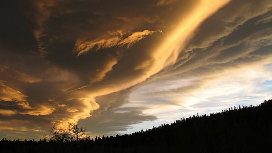 sky, check mark from sun, cloud, cloud - sky, nature, sunset HD wallpaper