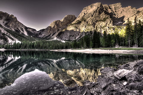 photo of mountain reflecting on body of water, Wrong beaming scotty, isn’t the earth HD wallpaper