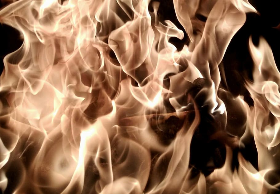 fire, flame, hot, red, campfire, bbq, burning, fire - natural phenomenon HD wallpaper