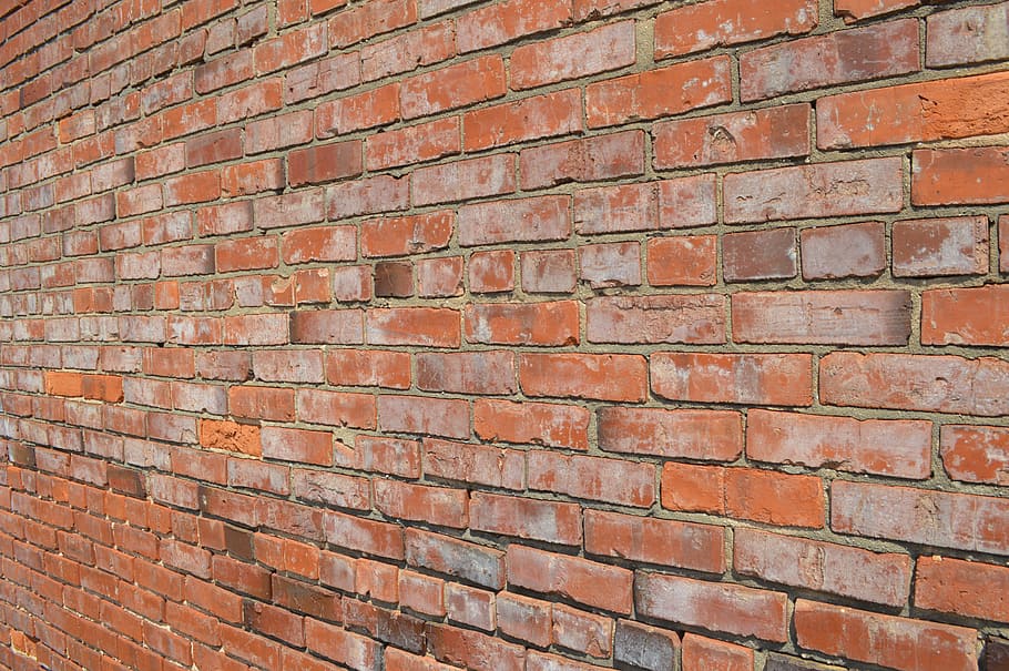 Brick, Wall, Pattern, Orange, Brown, red, building, blocks HD wallpaper