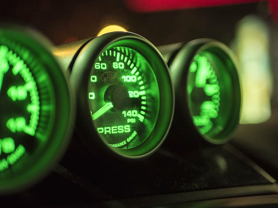 shallow focus photo speedometer, gauges, dashboard, dials, measurement HD wallpaper