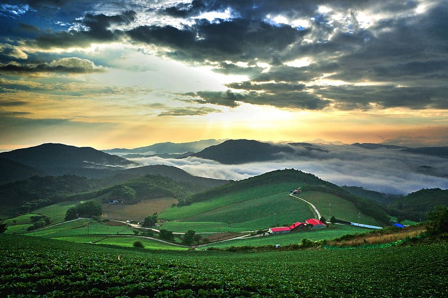 Anban, Cloud, Solar, anban degi, sky, agriculture, field, rural scene HD wallpaper
