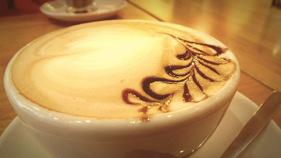 cup of cappuccino, coffee, tea, bean, coffee mugs, drink, caffeine HD wallpaper