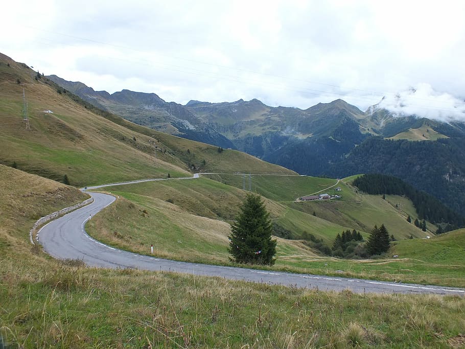 pass, road, mountains, sky, clouds, landscape, scenics - nature HD wallpaper
