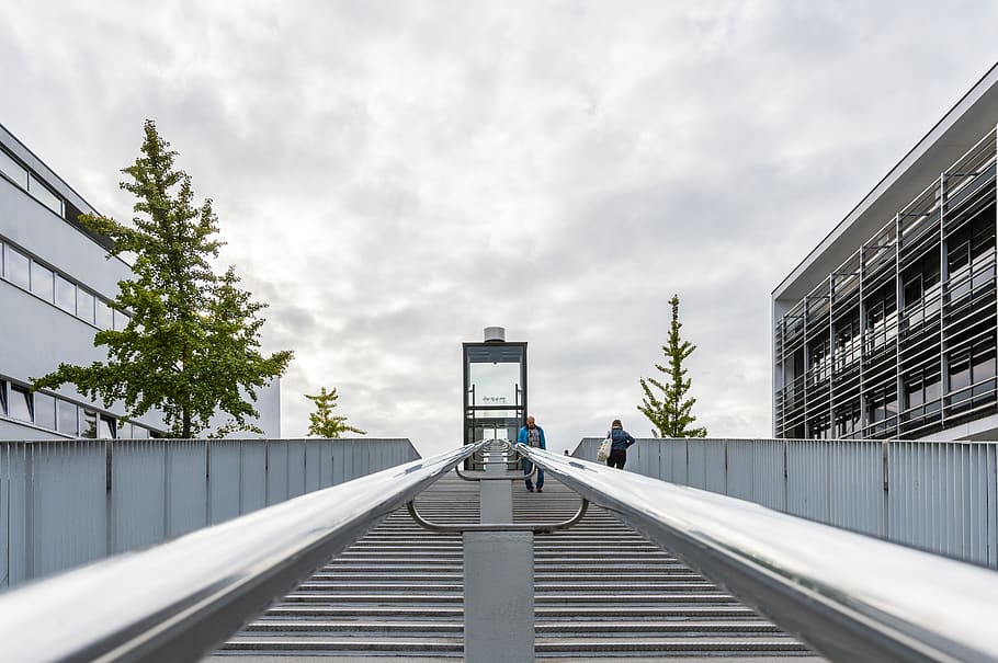 maastricht, trap, mesh, pedestrian bridge, steel, architecture