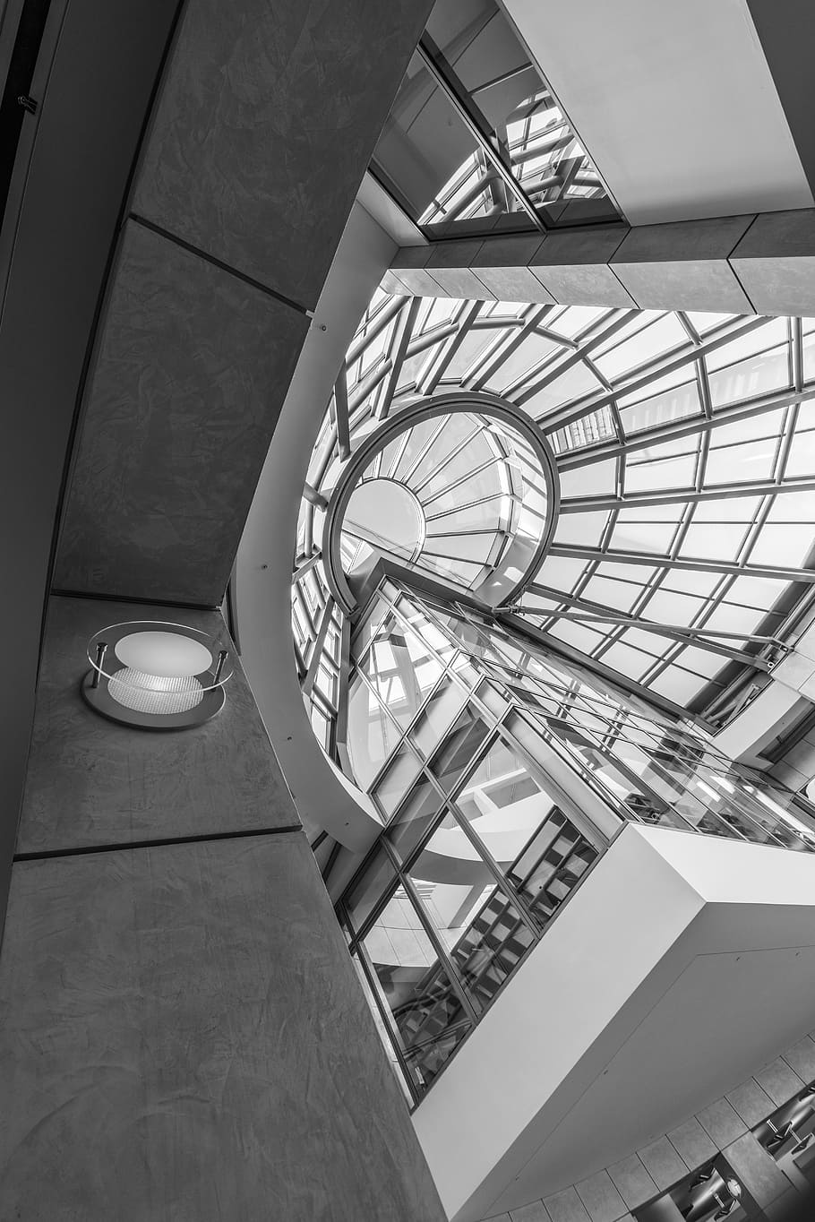 architecture, step, glass items, modern, office, library, windows HD wallpaper
