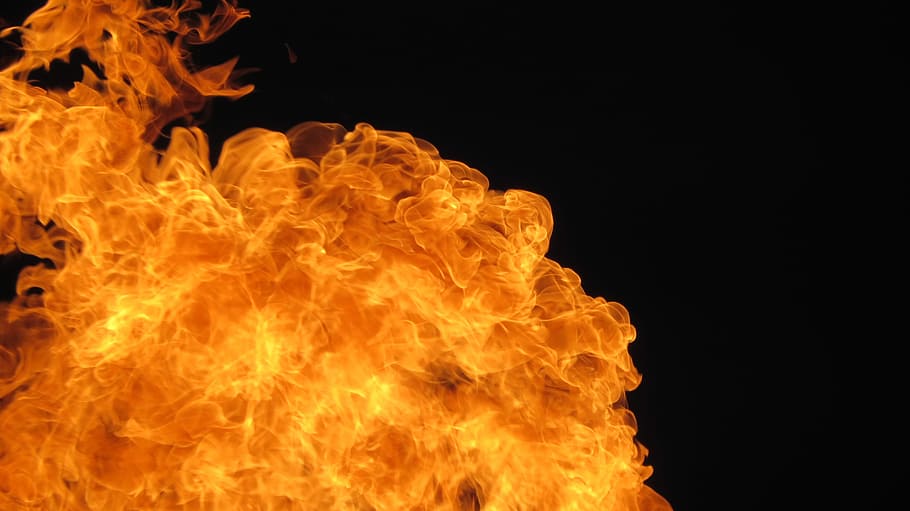 fire, flame, heat, blaze, hot, yellow, orange, element, explode, HD wallpaper