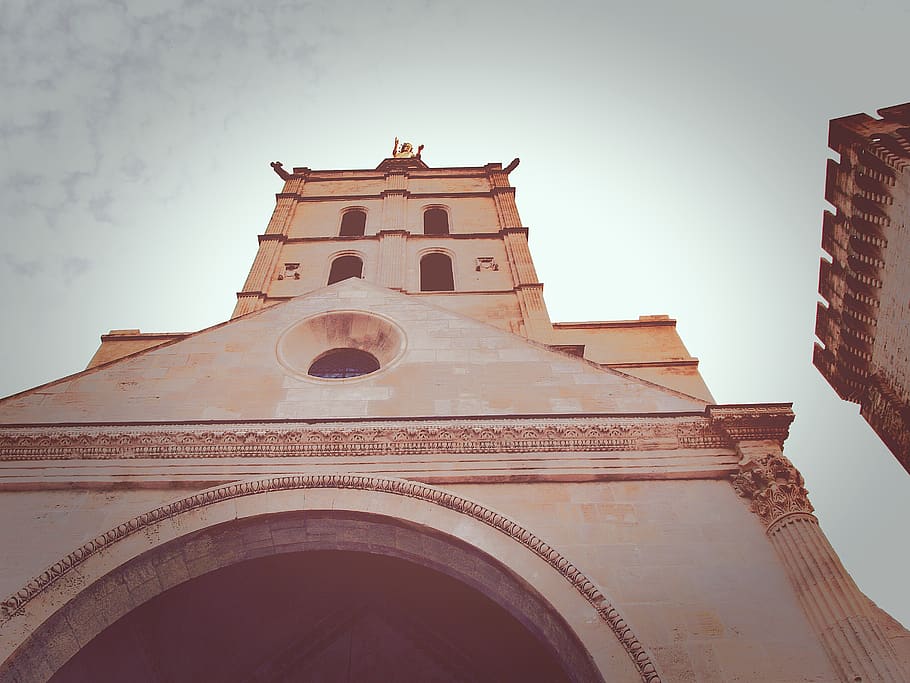 france, avignon, cathedral, architecture, built structure, building exterior, HD wallpaper