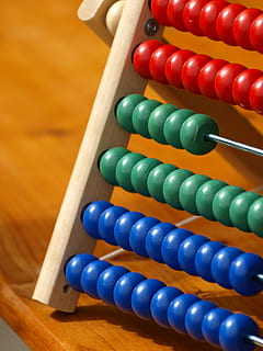 multicolored abacus, Slide Rule, Math, Mathematics, count, school HD wallpaper