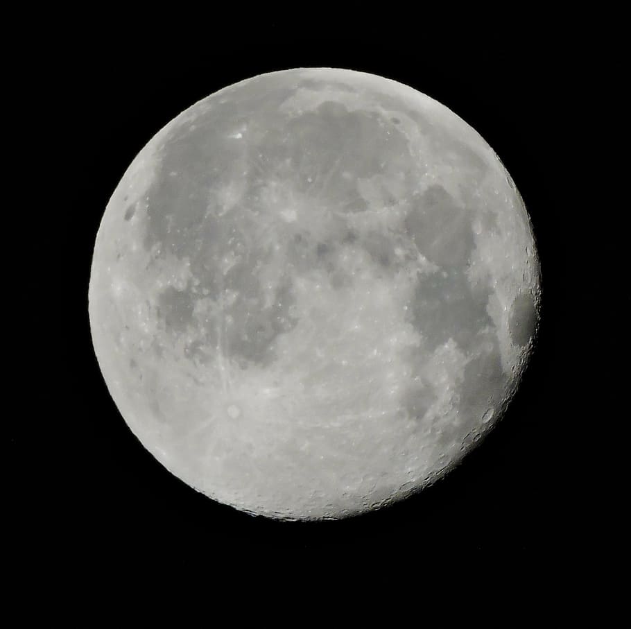 moon, full moon, night, sky, black, space, lunar, astronomy HD wallpaper
