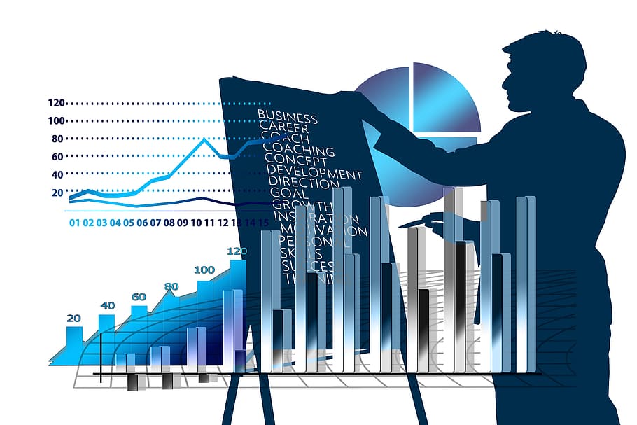 business chart illustration, arrows, growth hacking, profit, economy