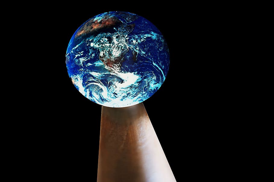 Earth illustration, planet, space, globe, blue planet, astronomy HD wallpaper
