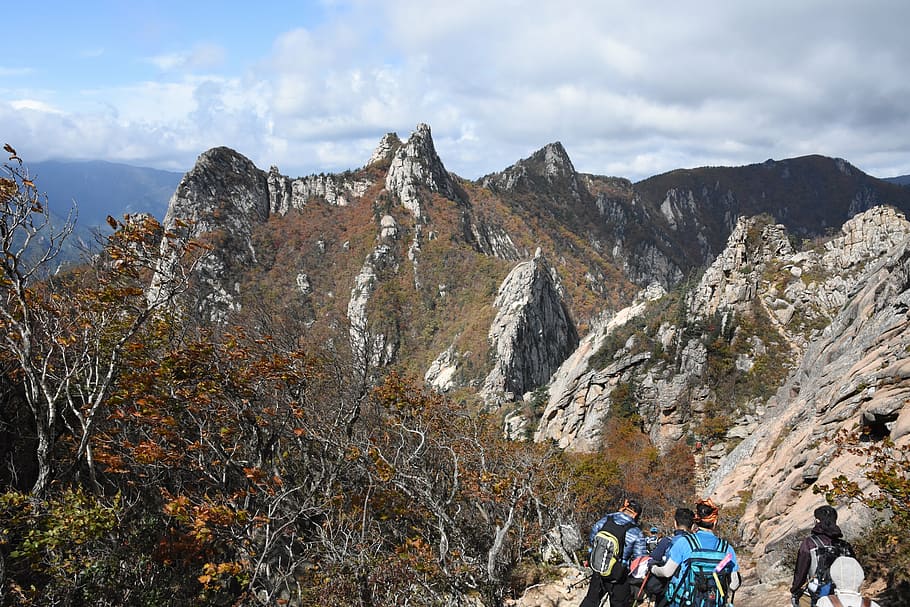 mt seoraksan, landscape, climbing, gangwon do, mountain, hiking, HD wallpaper
