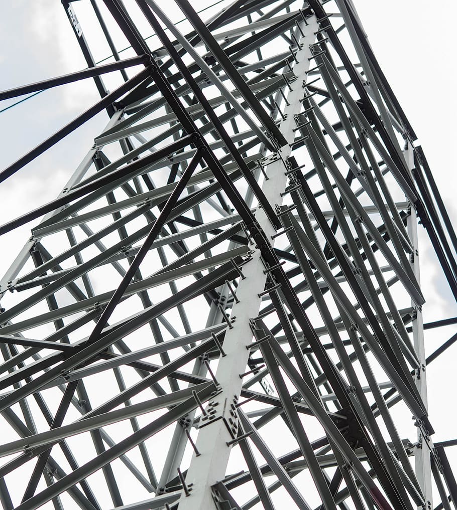 steel, expression, large, structure, technology, high, strommast HD wallpaper