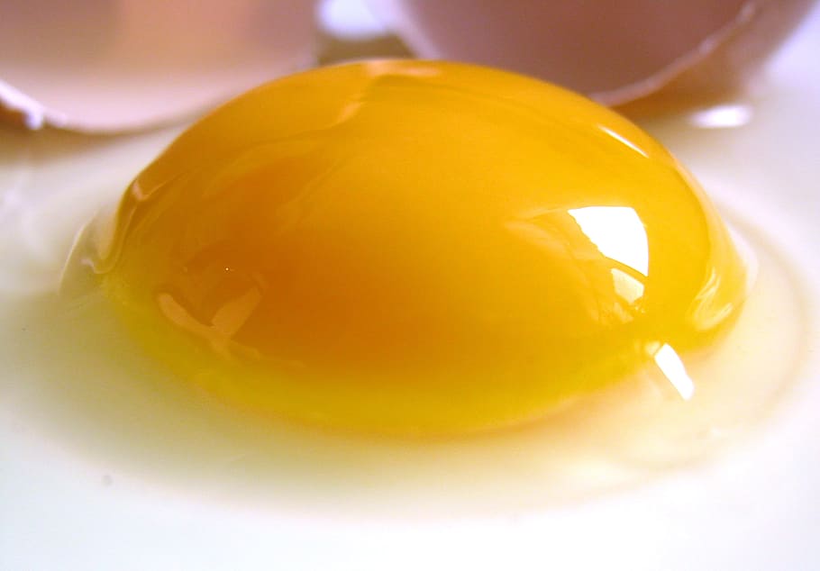 sunny side up egg, yolk, raw, yellow, white, ingredient, diet, HD wallpaper