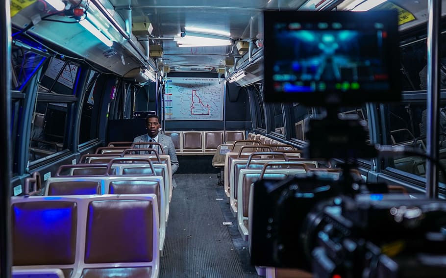 man sitting inside bus, man sitting inside train, production HD wallpaper