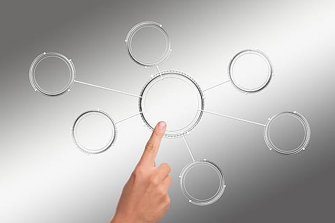 person touching round gray frame, touch screen, hand, finger HD wallpaper