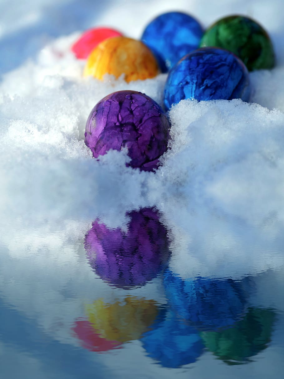 easter eggs, colorful easter eggs, happy easter, multi colored HD wallpaper