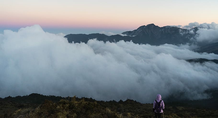 Cloud, Hiking, Nature, mountain, landscape, sky, natural, hill HD wallpaper