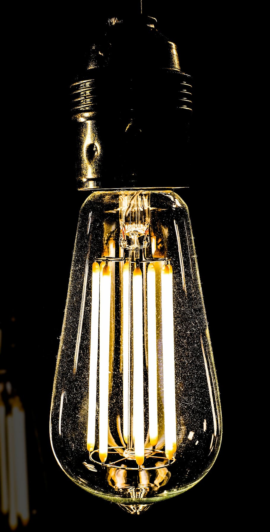 pear, lamp, light, light bulb, bulbs, glass, glow wire, electric light, HD wallpaper