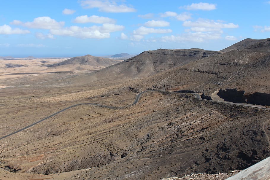 Landscape, Volcanic, Mountain, Mountain, Valley, road, nature HD wallpaper