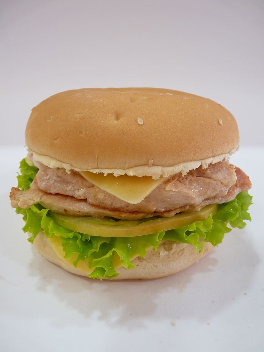 hamburger, food, fast, meal, junk, cheeseburger, lunch, restaurant, HD wallpaper