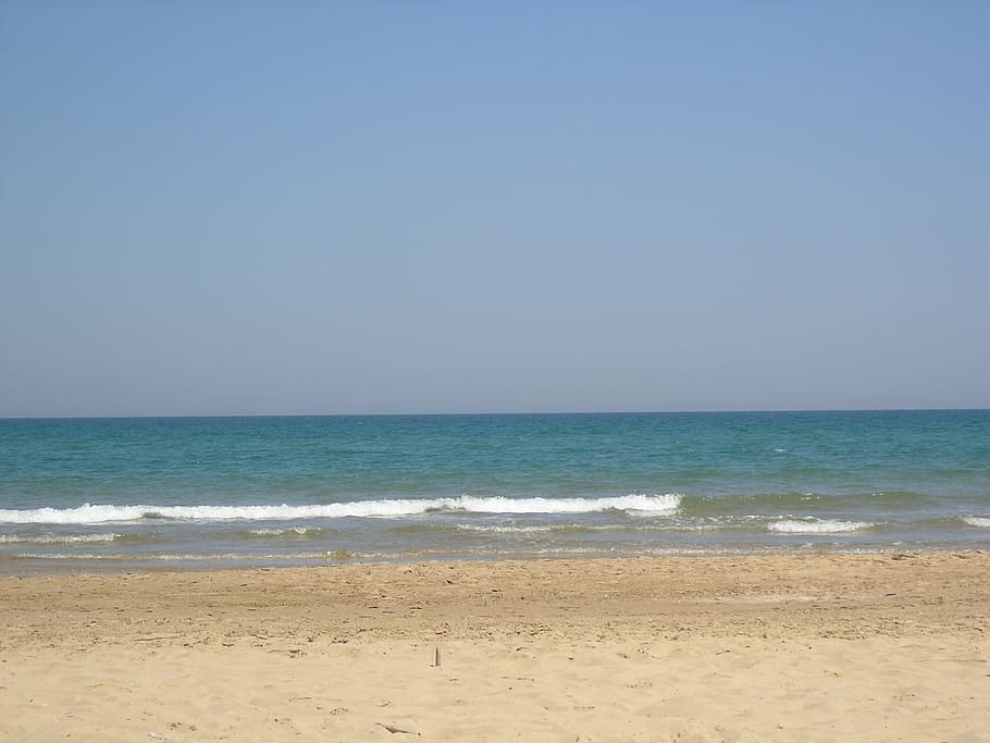 view, spain, sea, beach, empty, no people, still, sand, nature HD wallpaper