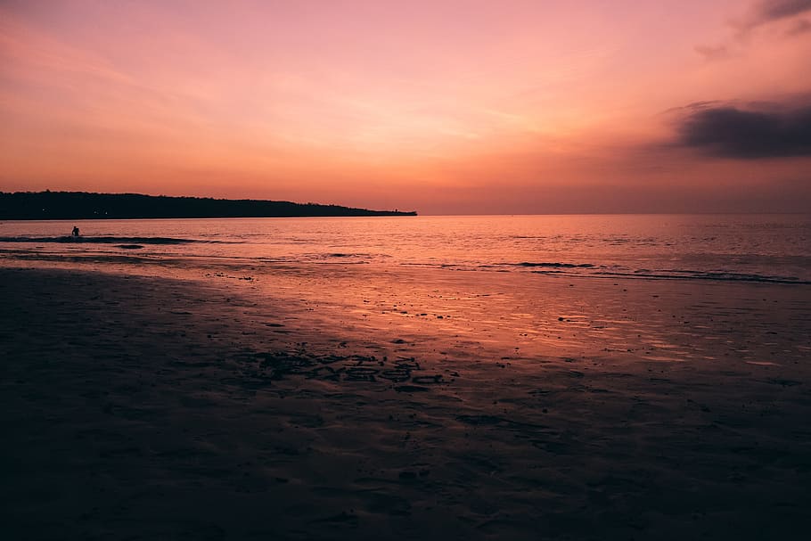 sunset, stunning, ocean, sky, dramatic, sundown, colorful, orange HD wallpaper