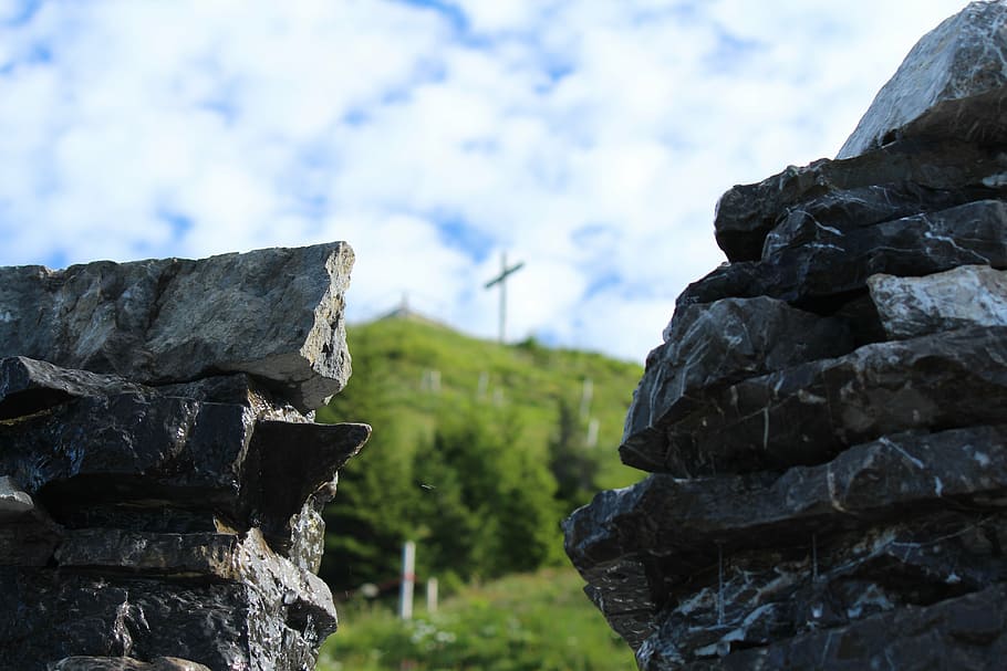 summit, cross, summit cross, sky, hiking, mountain, nature HD wallpaper