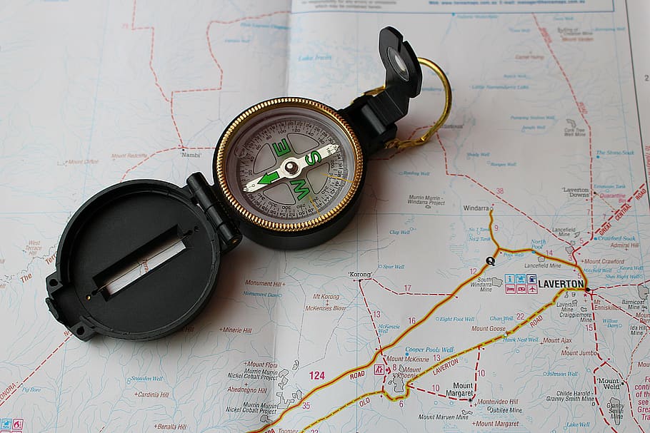Hd Wallpaper Black Compass On Map Navigation Western Australia Direction Wallpaper Flare
