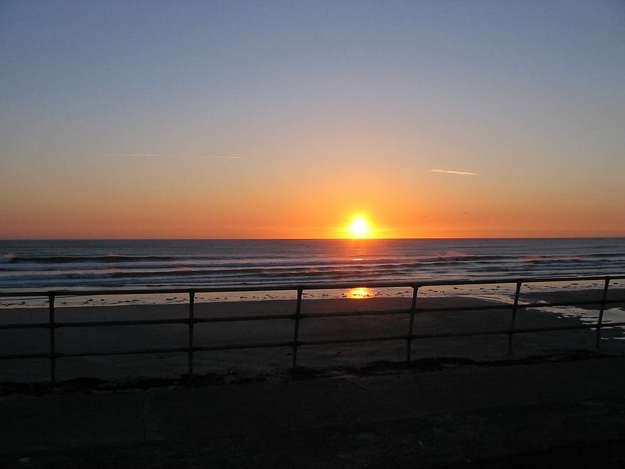 sun, sunset, water, sea, orange, romance, romantic, love, holiday HD wallpaper