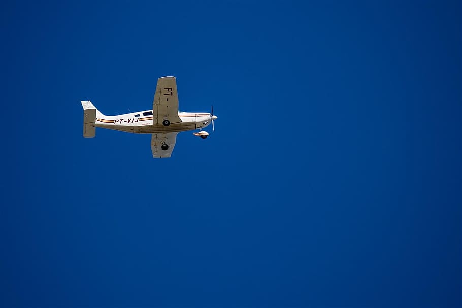 airplane, flying, propeller, flight, sky, transportation, aircraft HD wallpaper