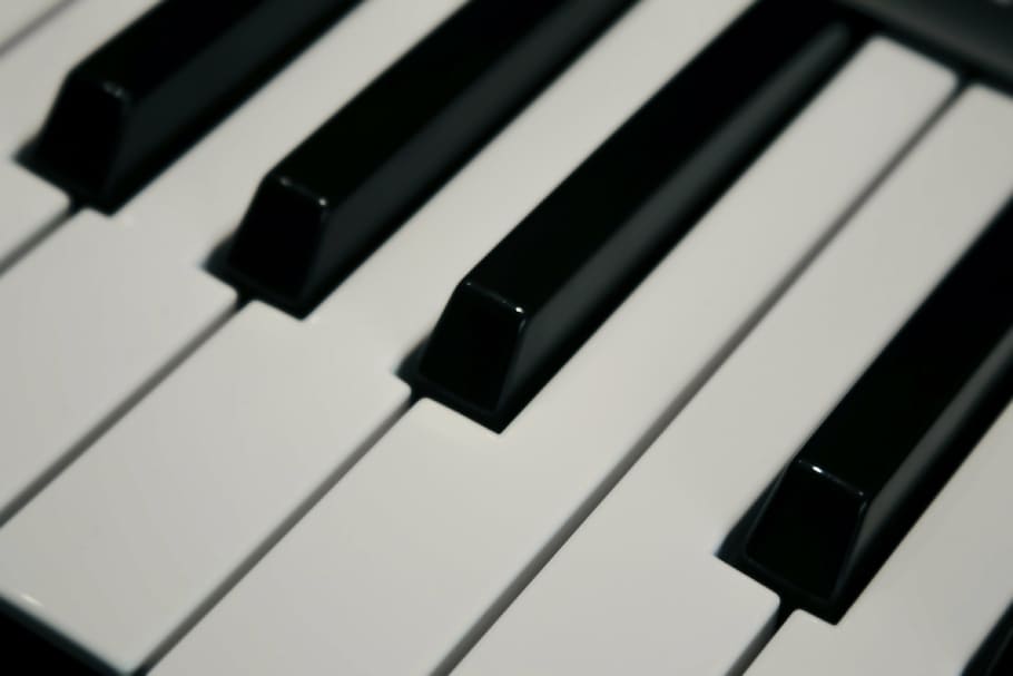 piano keys, plan, music, musical instruments, show, keyboard, HD wallpaper