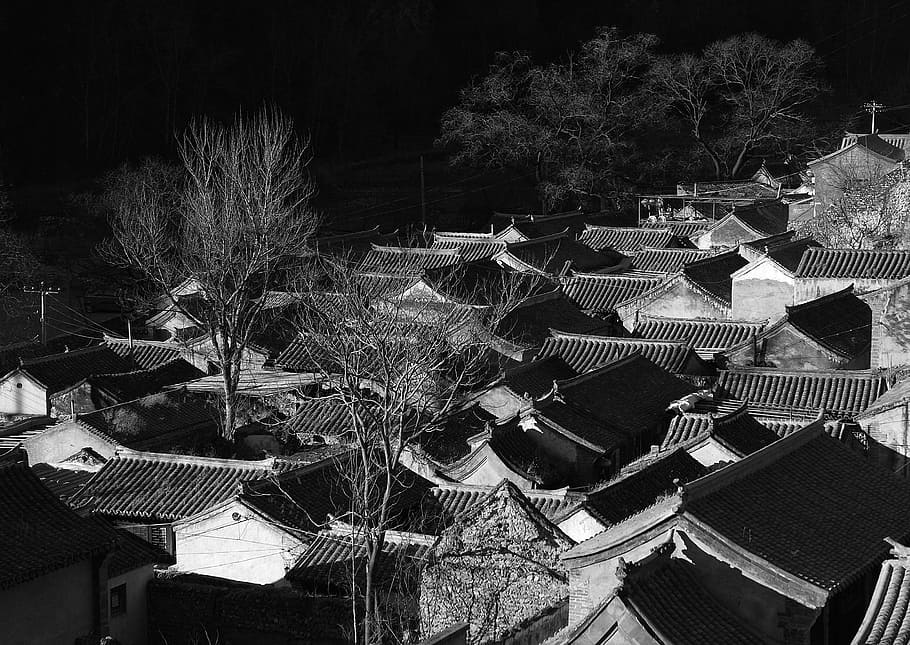 Village, Ancient Architecture, Old, night, no people, outdoors HD wallpaper