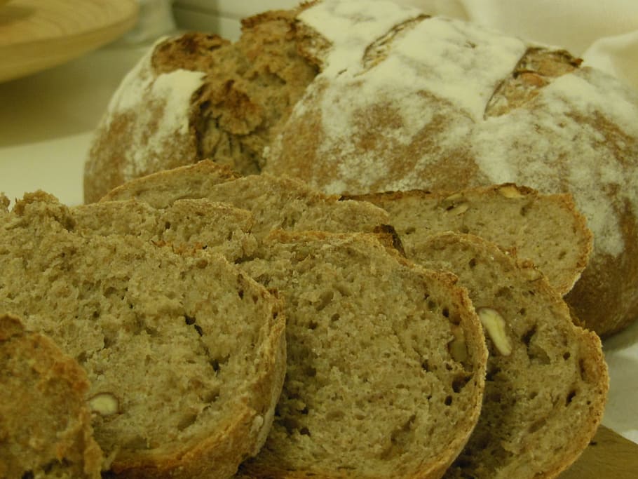 Bread, Loaf, Sliced, Rye, Sourdough, homemade, fresh, soft, HD wallpaper