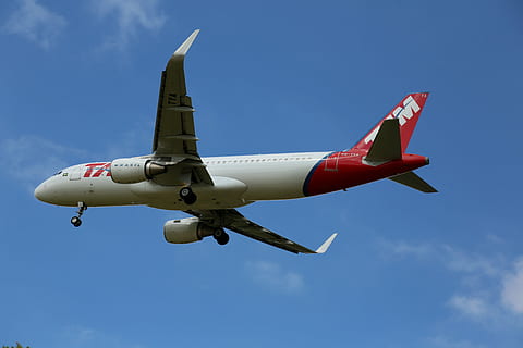 plane, tam, flying, commercial, aircraft, trip, take-off, sky HD wallpaper