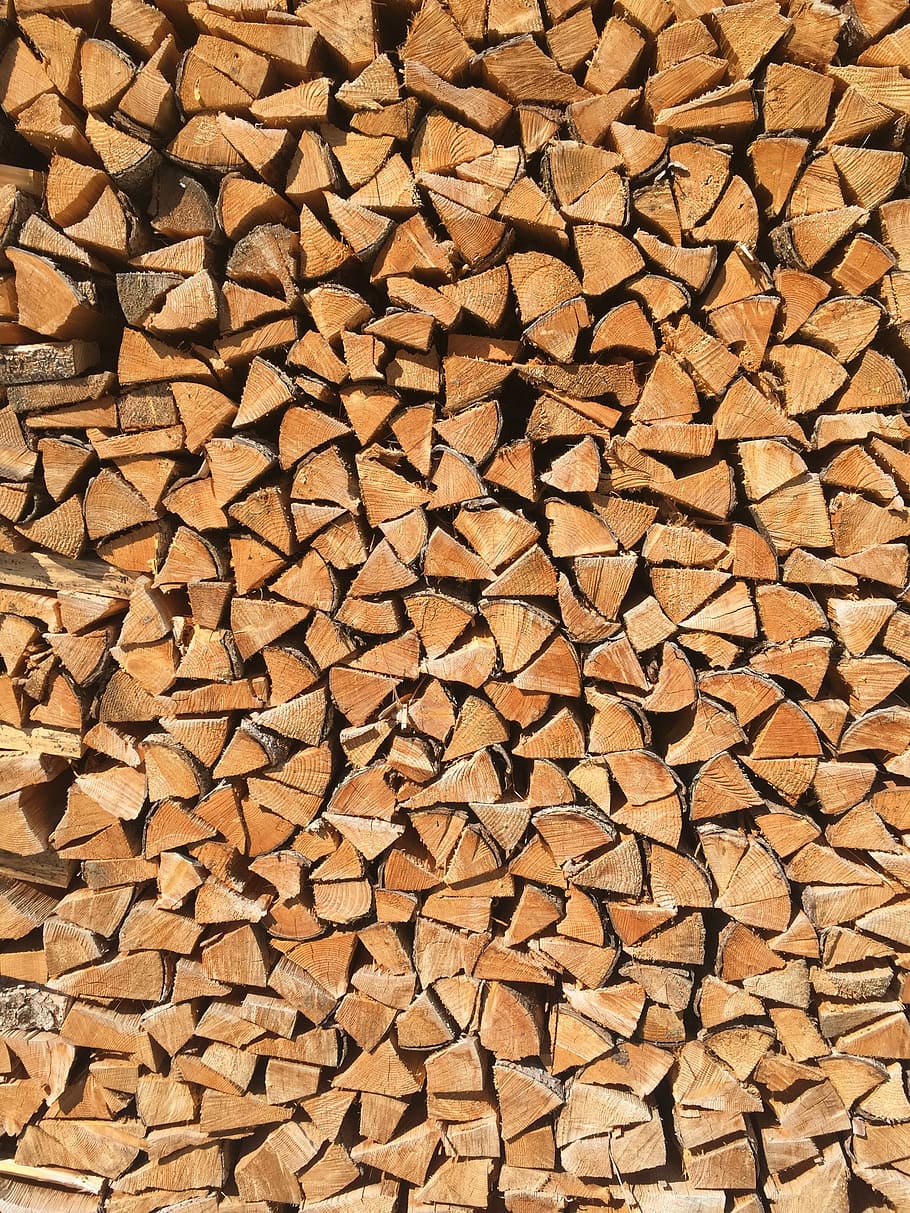 logs, firewood, lumber, texture, cut, pile, stacked, bark, forestry HD wallpaper