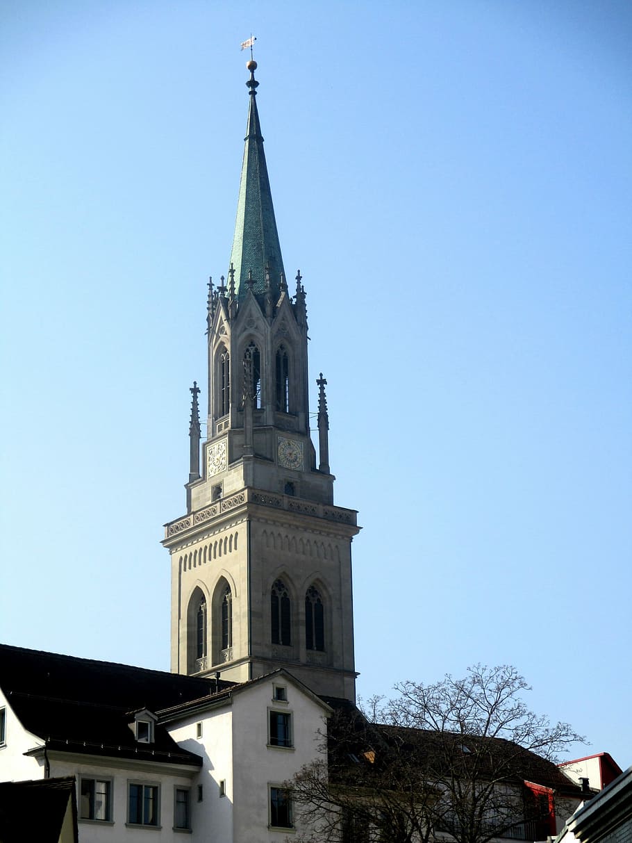 Architecture, Church Of St Laurenzen, steeple, spire, st gallen, HD wallpaper