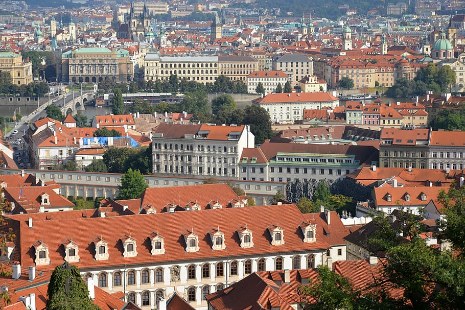 ceilings, texas, red, roof, symmetry, architecture, prague HD wallpaper