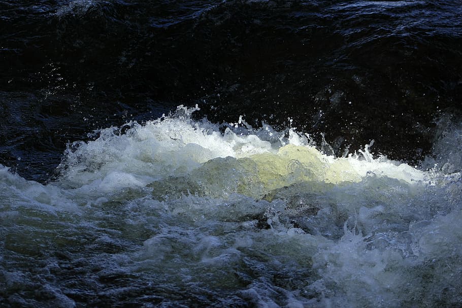 Waves, Water, Cool, Liquid, Wet, Spa, sea, nature, motion, power in nature HD wallpaper