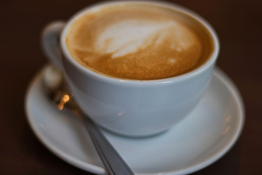 coffee, cup, cappuccino, coffee - drink, food and drink, coffee cup HD wallpaper