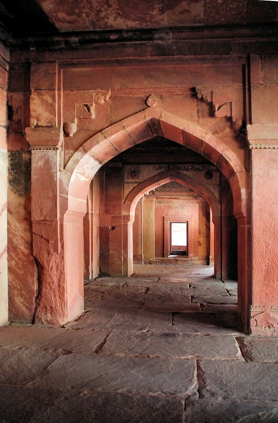 India, Sikri, Palace, Khan, fathepur sikri, pink sandstone, HD wallpaper
