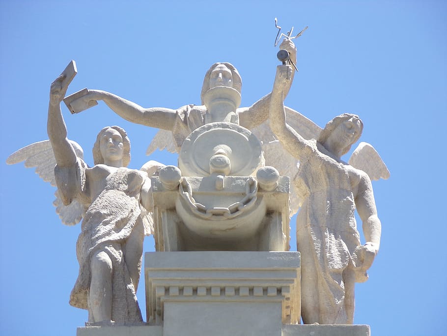 spain, value, palazzo poste, sculpture, sky, statue, art and craft HD wallpaper
