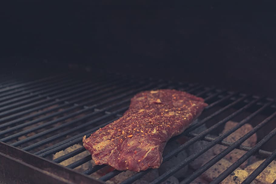 Meat on BBQ, grilled meat, cook, barbecue, food, barbecue grill HD wallpaper