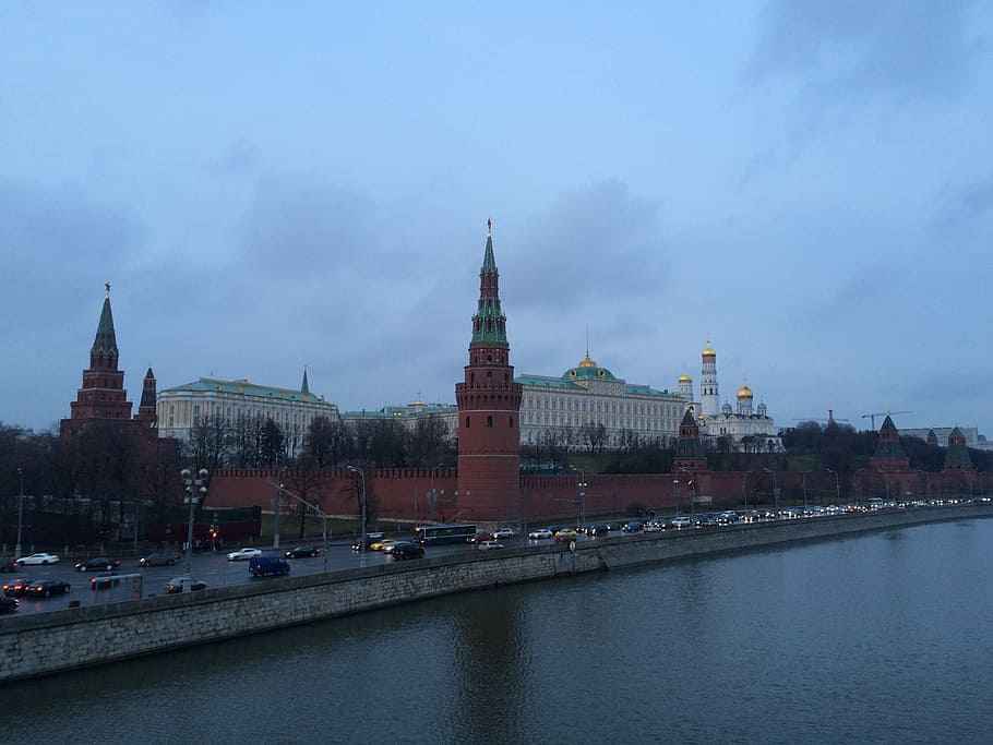 moscow, the kremlin, kremlevskaya embankment, russia, wall, HD wallpaper