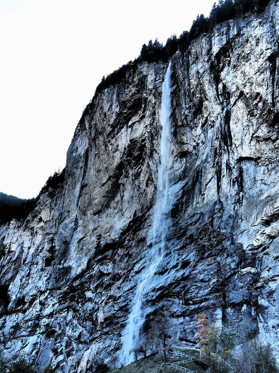 staubbachfall, waterfall, -fall, lauterbrunnen, steep, steep wall HD wallpaper