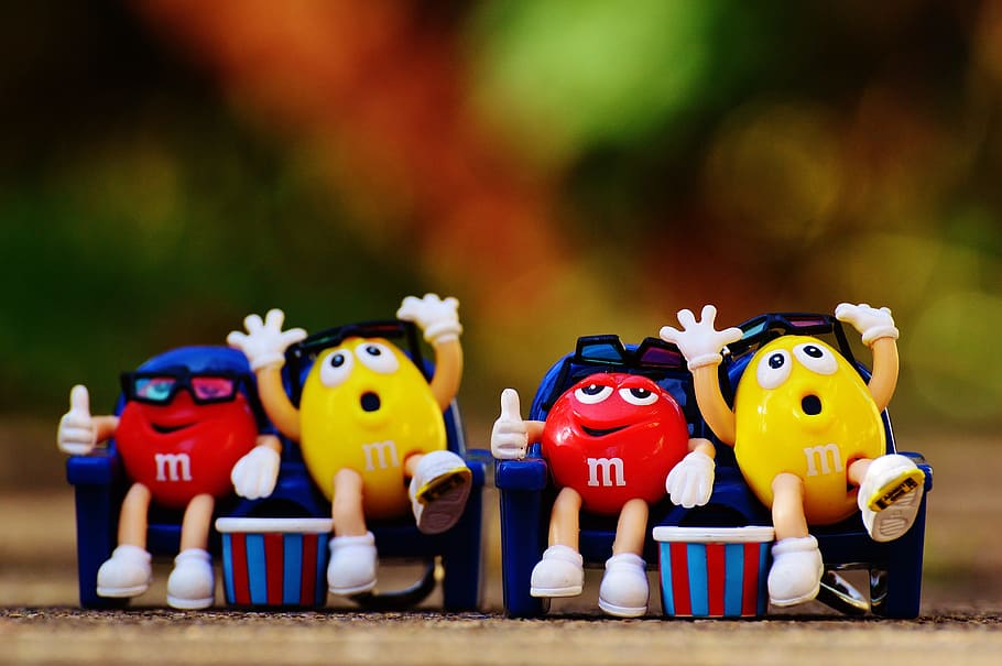m m's, candy, funny, 3-d glasses, toy, representation, no people HD wallpaper