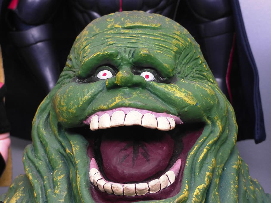 green character figure, slimer, ghostbusters, star wars, fun HD wallpaper